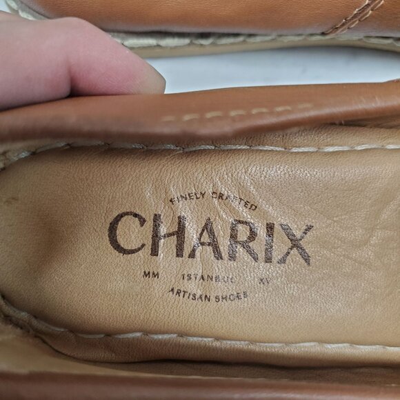 Charix Shoes Womens EU38 US 8 Camel Brown Leather Slip On Loafers - Picture 9 of 10